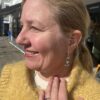 By Birdie "Margrethe Silver Aqua" ørepynt i sølv med perler og akvamarin