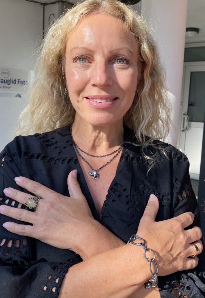 By Birdie "Ponte Rutile" ring i sølv med rutilkvarts, gult gull detaljer og diamanter