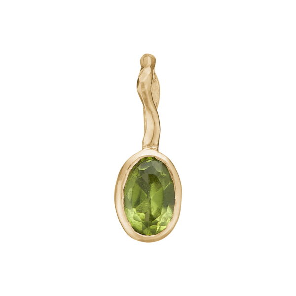 By Birdie "Zenith green" anheng i gult gull med peridot