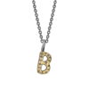 By Birdie "Nordic Golden Pavé" bokstav anheng i sølv med diamanter