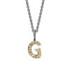 By Birdie "Nordic Golden Pavé" bokstav anheng i sølv med diamanter