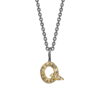 By Birdie "Nordic Golden Pavé" bokstav anheng i sølv med diamanter