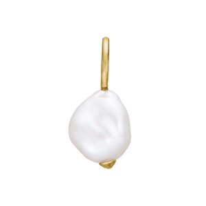 By Birdie "Vivid White Keshi Pearl" anheng i gult gull