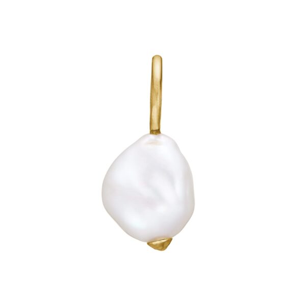 By Birdie "Vivid White Keshi Pearl" anheng i gult gull