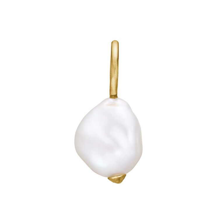 By Birdie "Vivid White Keshi Pearl" anheng i gult gull
