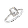Ring "Harmony" i hvitt gull med hvit topas og diamanter