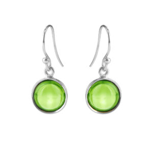 Susanne Friis Bjørner, sølv ørepynt med synt peridot, krok