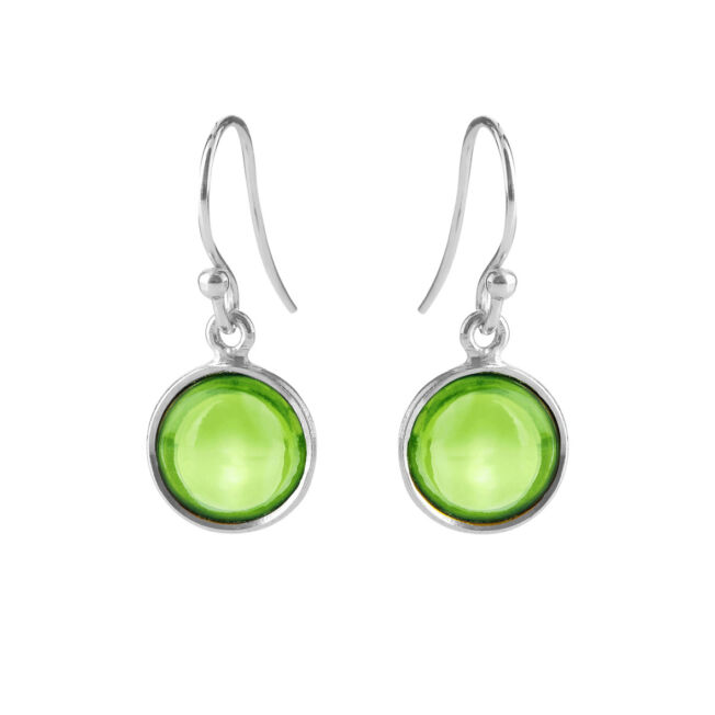 Susanne Friis Bjørner, sølv ørepynt med synt peridot, krok