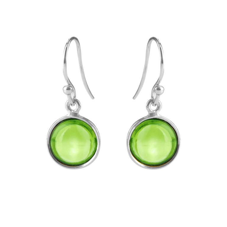 Susanne Friis Bjørner, sølv ørepynt med synt peridot, krok