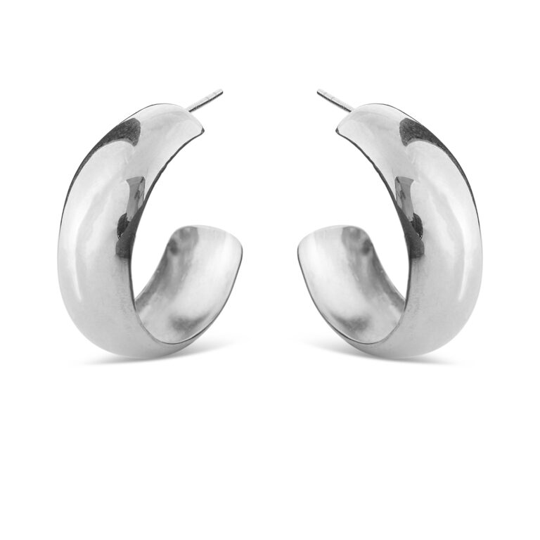Susanne Friis Bjørner sølv creoler 29mm, brede