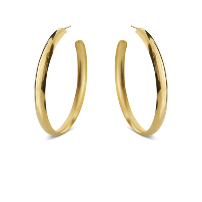 Susanne Friis Bjørner store forgylte creoler 60 mm