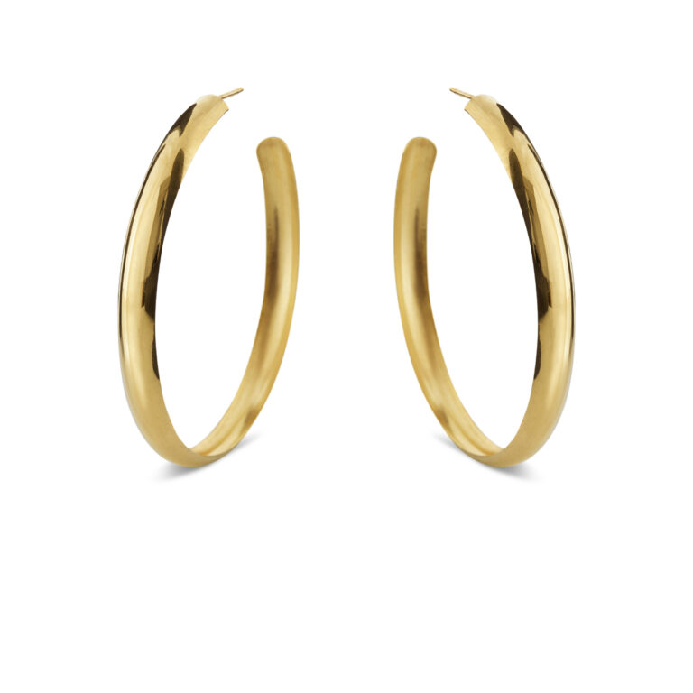 Susanne Friis Bjørner store forgylte creoler 60 mm
