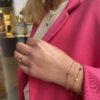 Susanne Friis Bjørner armbånd i sølv med rosa ferskvannsperler og ametyst