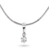 Hvitt gull enstensanheng med diamant 0,05 W.SI