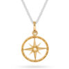 Gult gull anheng "kompassrose" liten