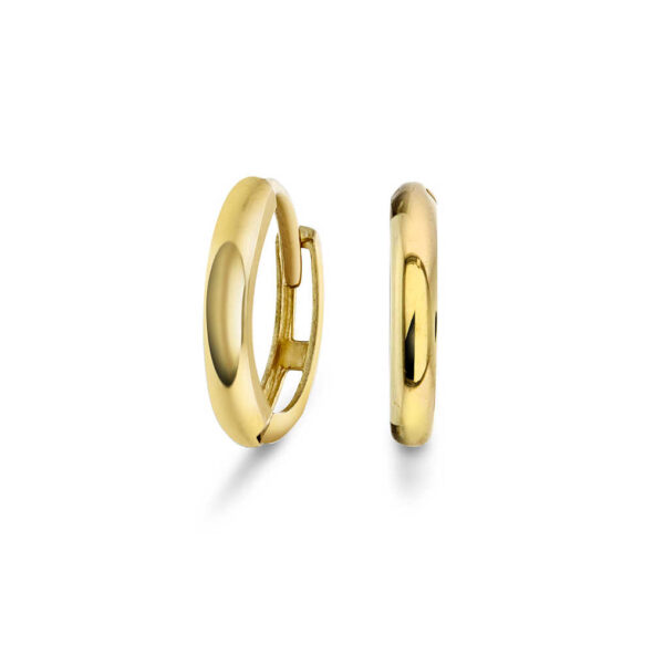 Gult gull ørering 11 mm