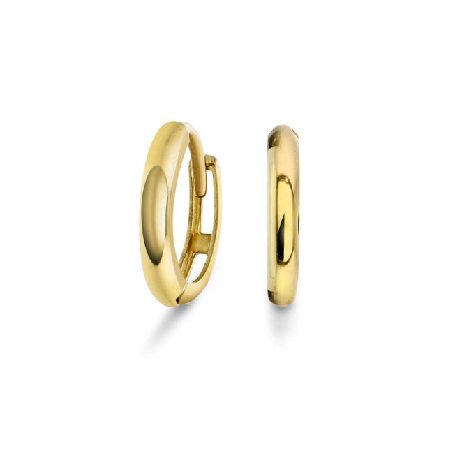 Gult gull ørering 11 mm