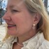 Susanne Friis Bjørner kjede i rosenkvarts med forgylt sølv