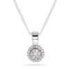 Hvitt gull anheng rosett med diamanter 0,20ct