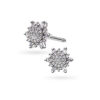 Hvitt gull ørepynt med diamant rosett 0,13 W.P