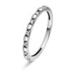 Ring rekke i hvitt gull med 0,10 ct