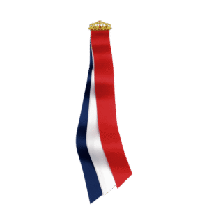17. mai sløyfe med filigranstopp i forgylt