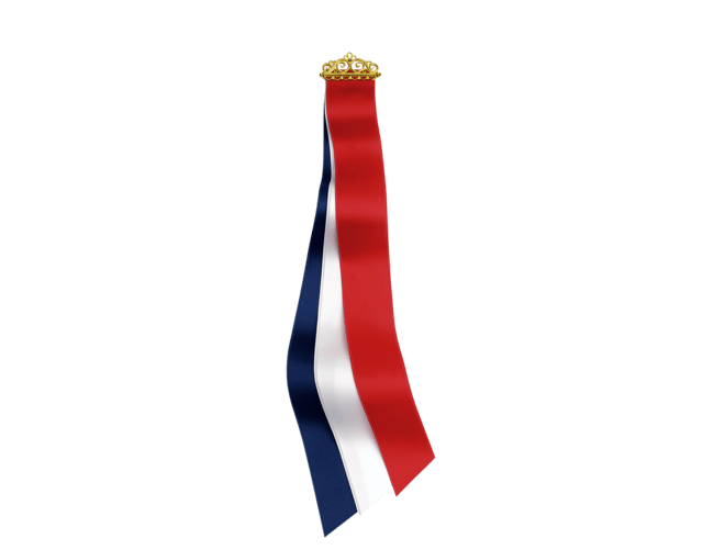 17. mai sløyfe med filigranstopp i forgylt