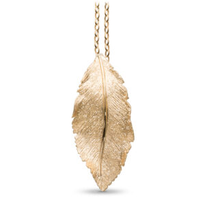 Stardust Leaf anheng i forgylt sølv
