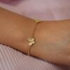 67f62a28a7870 Catwalk Exclusive "Stardust Butterfly" armbånd med 3 sommerfugler i forgylt sølv