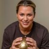 Nora Mørk "Håndball" ørepynt i forgylt sølv