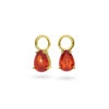 Nora Mørk Drop charms øreanheng i forgylt sølv med orange c.zirkonia mix & match