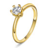 Enstensring "Vida" i gult gull med 0,50 ct