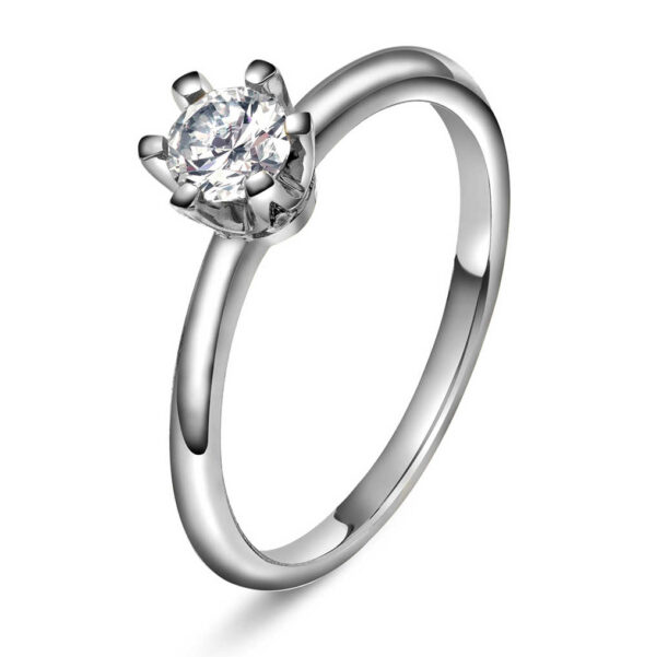 Enstensring "Vida" i hvitt gull med 0,50 ct
