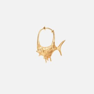 OLE LYNGGAARD COPENHAGEN Young Fish earring small i gult gull