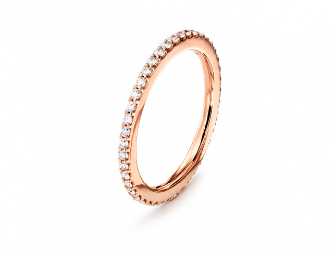 OLE LYNGGAARD COPENHAGEN  Love Bands rett ring i rosé gull