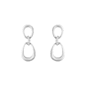 Georg Jensen "Offspring ørepynt" i sølv med diamanter