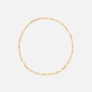 OLE LYNGGAARD COPENHAGEN Love Collier mini i gult og rosé gull