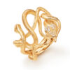 OLE LYNGGAARD COPENHAGEN  Snakes Medusa ring i gult gull