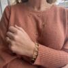 Noën «Closed» armbånd i forgylt sølv
