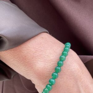 Armbånd med grønn agat armbånd. Fra Heizendorff