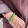 Armbånd med kvarts i limegrønn og grønn agat armbånd. Fra Heizendorff
