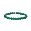 Dette er armbånd med grønnagat. Trerdd på strikk fra Heizendorff. Stenene er 6 mm i diameter.