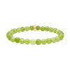 Dette er armbånd med limegrønn spongekvarts. Trerdd på strikk fra Heizendorff. Stenene er 6 mm i diameter.
