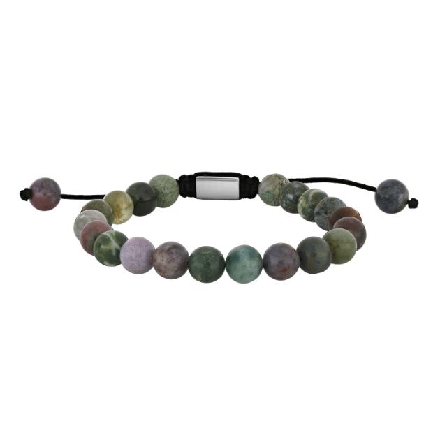 Son of Noa "Son Indian agate" armbånd med stål lås 8 mm