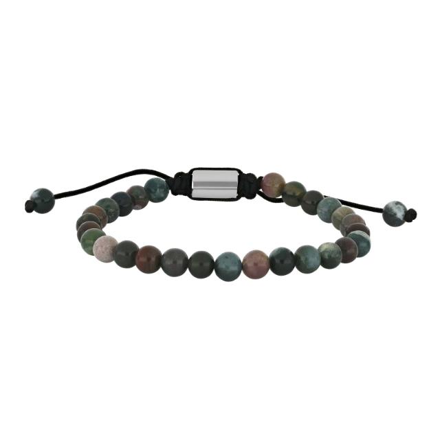 Son of Noa "Son Indian agate" armbånd med stål lås 8 mm