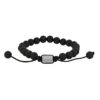 Son of Noa "Son black agate" armbånd med stål lås 8 mm