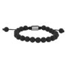 Son of Noa "Son black agate" armbånd med stål lås 8 mm