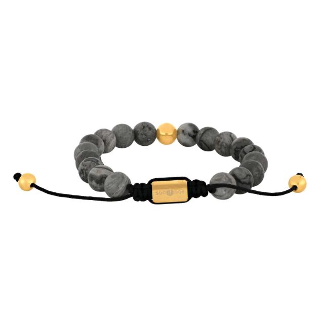 Son of Noa "Son map stone" armbånd med gullfarget stål lås