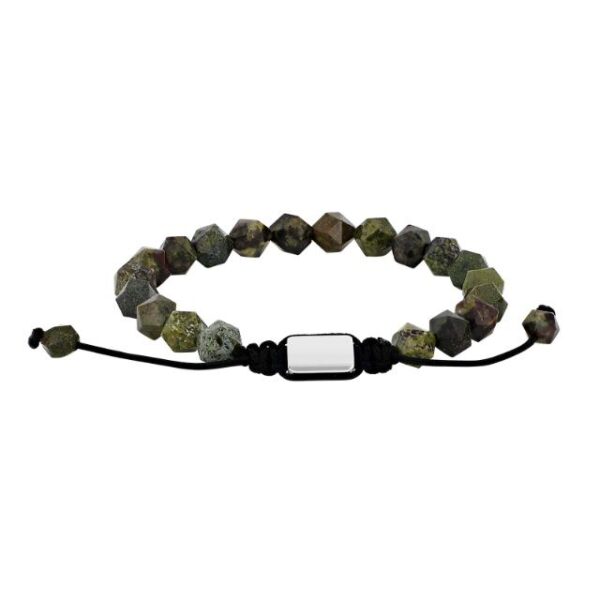Son of Noa "Son dragon blood jasper" armbånd med stål lås