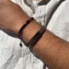 Son of Noa "Son" armbånd brown calf leather stållås